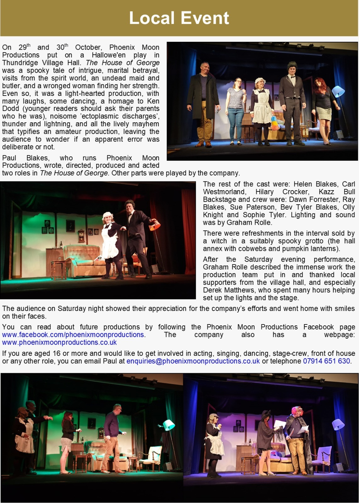 This review was from The House Of George and was in the Thundridge Magazine